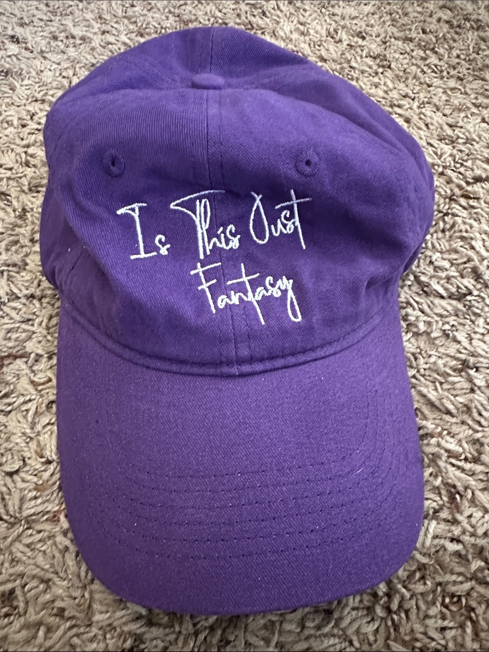 Purple Embroidered Baseball Cap